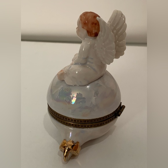 Angel Ornament Shaped Christmas 1993 Trinket - Picture 2 of 9